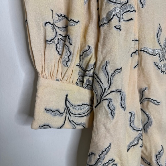 Proenza Schouler Sample Dress Embroidered Cream Long Sleeve US 4 / Small - Picture 7 of 8